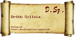 Dróth Szilvia névjegykártya